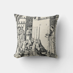 Saint Stephen the Protomartyr Fine Art Iconography Throw Pillow