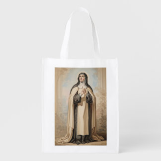 Saint Teresa of Avila, Catholic Saint Art Grocery Bag