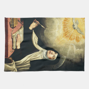 Saint Teresa of Avila Mystic of Fire Art Kitchen Towel