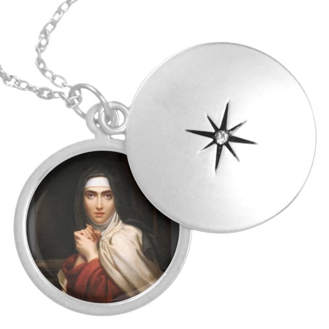 Saint Teresa of Jesus Locket Necklace (Front)