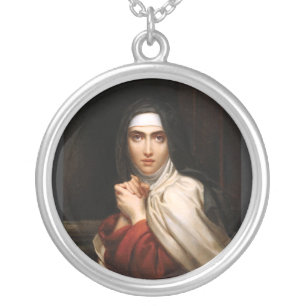 Saint Teresa of Jesus Silver Plated Necklace