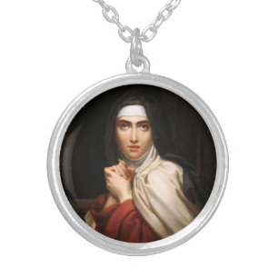 Saint Teresa of Jesus Silver Plated Necklace