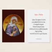 Saint Thekla Mini-Prayer Card (Front & Back)