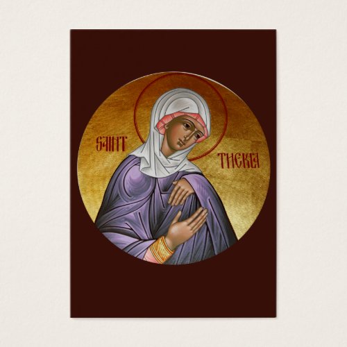 Saint Thekla Mini-Prayer Card Business Card Template