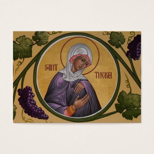 Customizable Saint Thekla Mini-Prayer Card Business Card