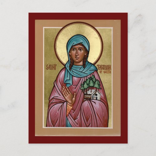 Saint Theodora of Vasta Prayer Card