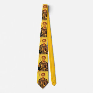Saint Theodore Tiron orthodox icon Neck Tie