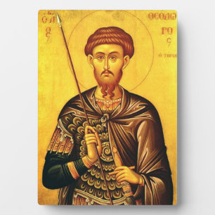 Saint Theodore Tiron orthodox icon Plaque