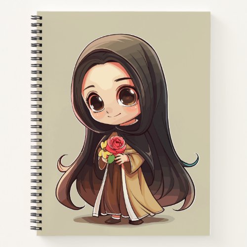 Saint Therese of Liseux cute kawaii style Notebook