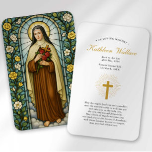 Saint Therese of Lisieux Bereavement Sympathy Card