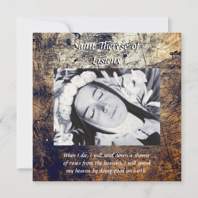 Saint Therese of Lisieux Holiday Card (Front)