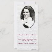 Saint Thérèse of Lisieux Holy Card (Back)