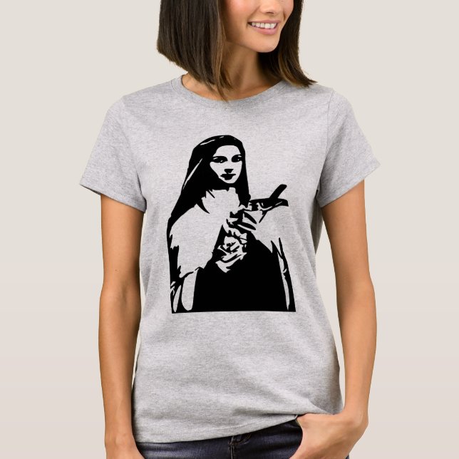 Saint Therese of Lisieux Ladies Shirt (Front)