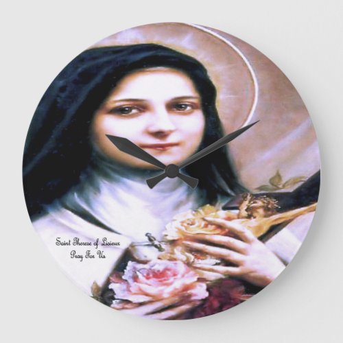 Saint Therese of Lisieux Large Clock