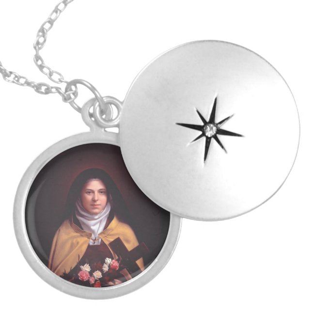 Saint Therese of Lisieux Locket Necklace (Front)