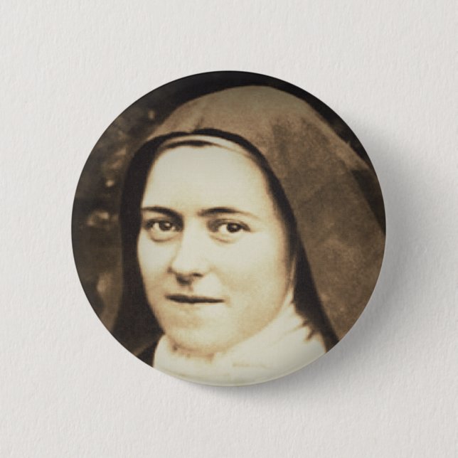 SAINT THERESE OF LISIEUX PINBACK BUTTON (Front)
