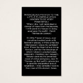 Saint Thérèse of Lisieux Prayer Cards (Back)