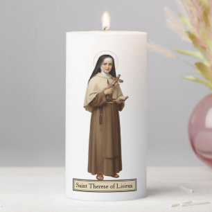 Saint Therese of Lisieux Religious Pillar Candle
