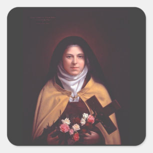 Saint Therese of Lisieux Square Sticker