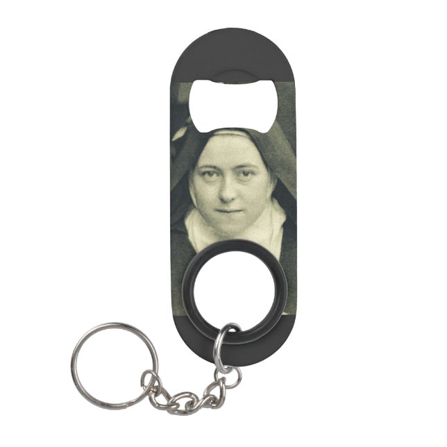 Saint Therese of the Child Jesus and the Holy Face Keychain Bottle Opener (Front)