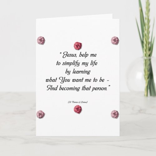 Saint Therese Quote Holiday Card
