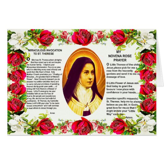 Saint Therese The Little Flower Of Jesus (Front Horizontal)