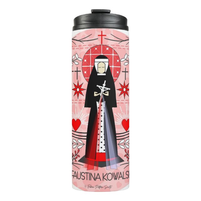 Saint Thermal Tumbler: St. Faustina Kowalska Tumbler (Front)