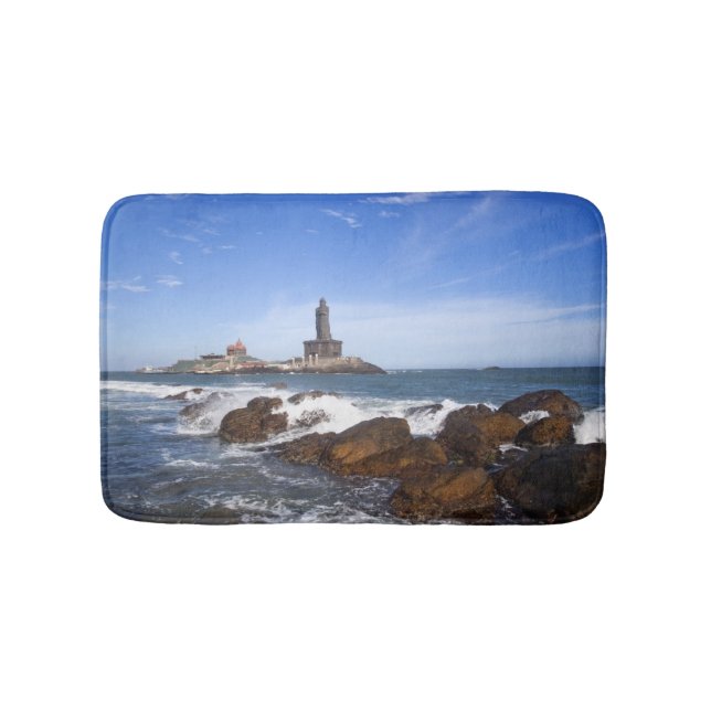 Saint Thiruvalluvar Statue | Tamil Nadu, India Bathroom Mat (Front)