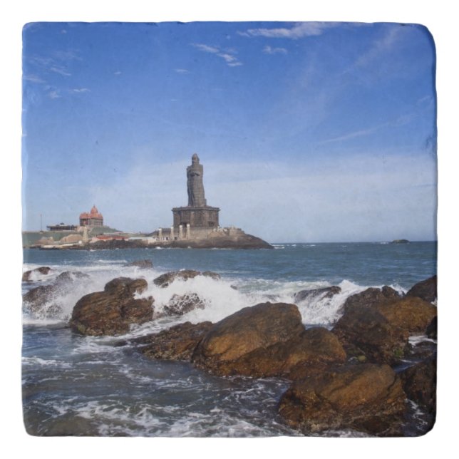 Saint Thiruvalluvar Statue | Tamil Nadu, India Trivet (Front)