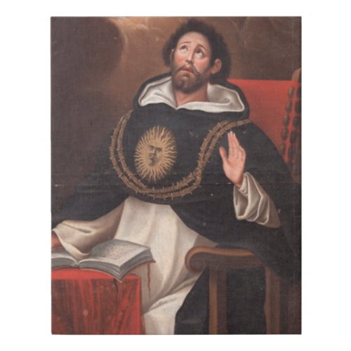 Saint Thomas Aquinas By Luis Munoz Lafuente Faux Canvas Print