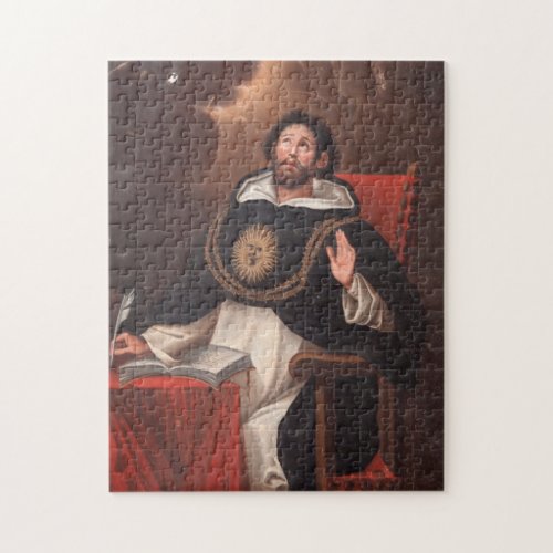 Saint Thomas Aquinas By Luis Munoz Lafuente Jigsaw Puzzle