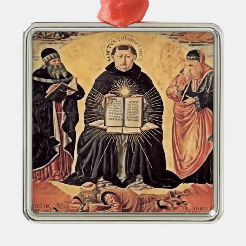 Saint Thomas Aquinas Metal Ornament