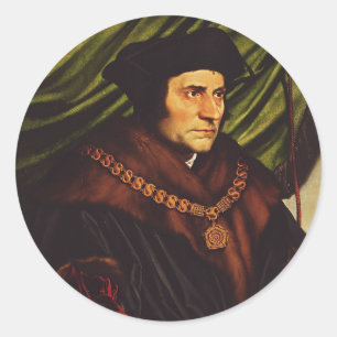 Saint Thomas More Classic Round Sticker
