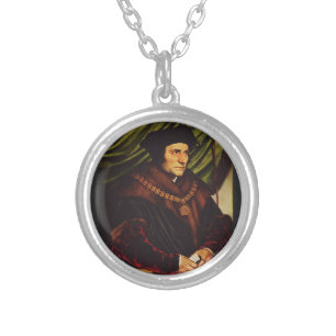 Saint Thomas More Silver Plated Necklace