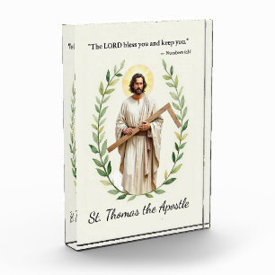 Saint Thomas the Apostle God's Peace and Blessings Acrylic Award