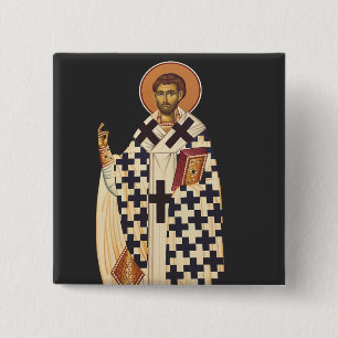 Saint Timothy the first Christian bishop of Ephes  Button