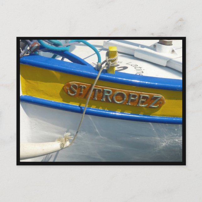 saint tropez boat postcard (Front)