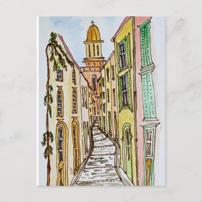 Saint-Tropez Buildings | French Riviera, France Postcard (Front)