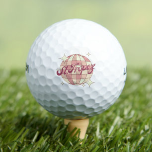 Saint Tropez City France Retro golfing resort Golf Balls