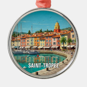 Saint-Tropez France Travel Metal Ornament