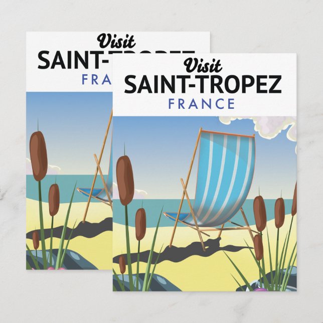 Saint-Tropez France travel poster  (Front/Back)