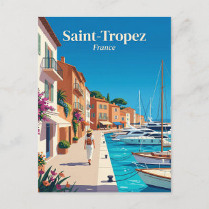 Saint-Tropez Harbor France Postcard