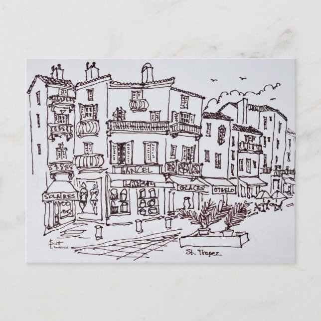 Saint-Tropez Shops | French Riviera, France Postcard (Front)