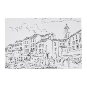 Saint-Tropez Waterfront French Riviera, France Placemat