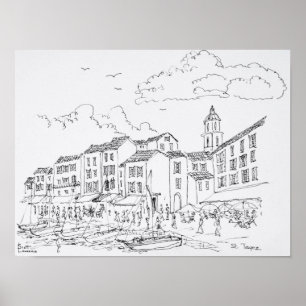 Saint-Tropez Waterfront French Riviera, France Poster