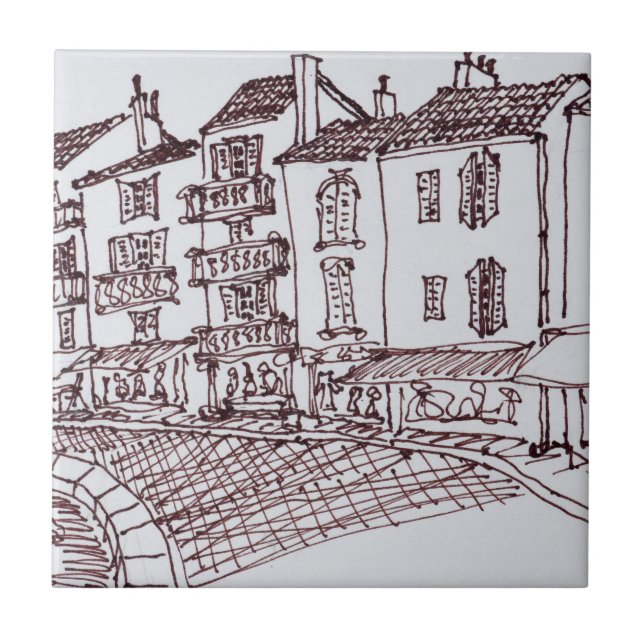 Saint-Tropez Waterfront | Saint-Tropez, France Tile (Front)