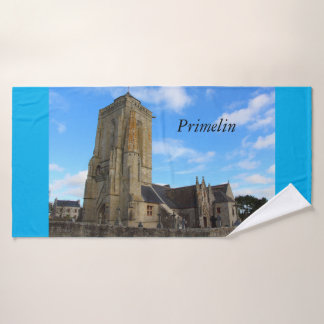 Saint Tugen chapel in Primelin religion architectu Bath Towel