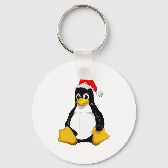 Saint Tux Keychain (Front)