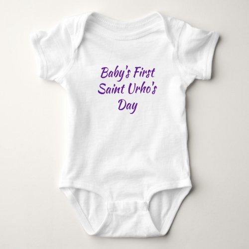 Saint Urhos Day Finnish Baby One_Piece White Baby Bodysuit