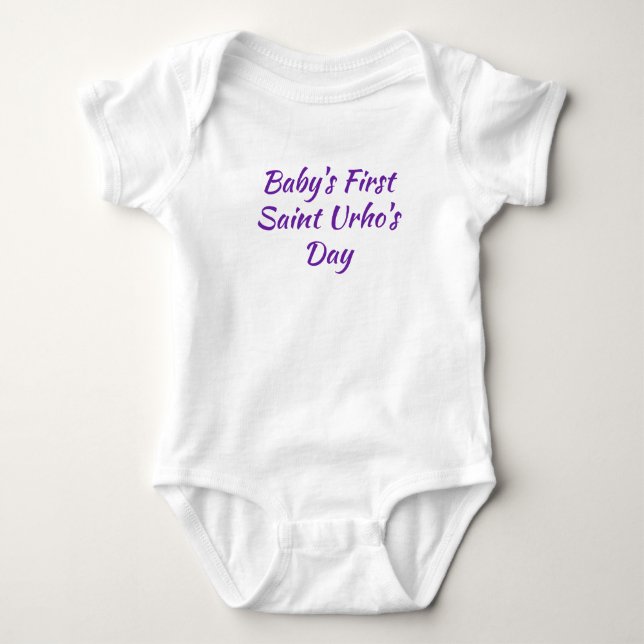Saint Urho's Day Finnish Baby One-Piece (White) Baby Bodysuit (Front)